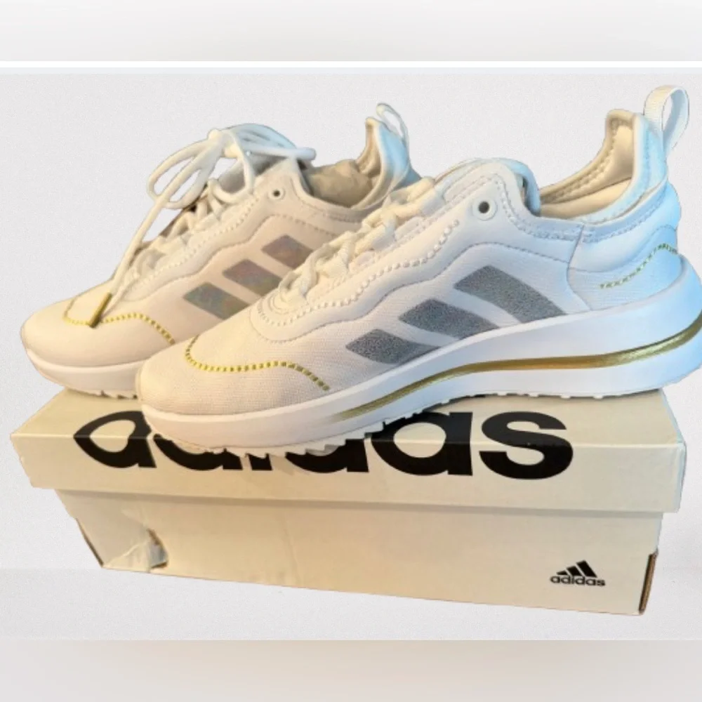 NIB Adidas Fukasa Run Shoes | Women's Size 6.5 | White | Running/Athletic - Picture 1 of 4